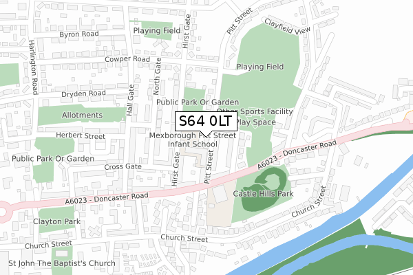 S64 0LT map - large scale - OS Open Zoomstack (Ordnance Survey)