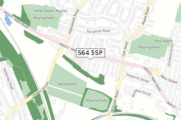 S64 5SP map - large scale - OS Open Zoomstack (Ordnance Survey)