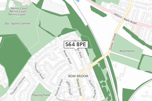 S64 8PE map - large scale - OS Open Zoomstack (Ordnance Survey)