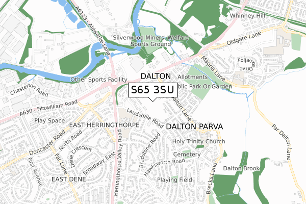 S65 3SU map - small scale - OS Open Zoomstack (Ordnance Survey) S65 3SU map - small scale - OS Open Zoomstack (Ordnance Survey)