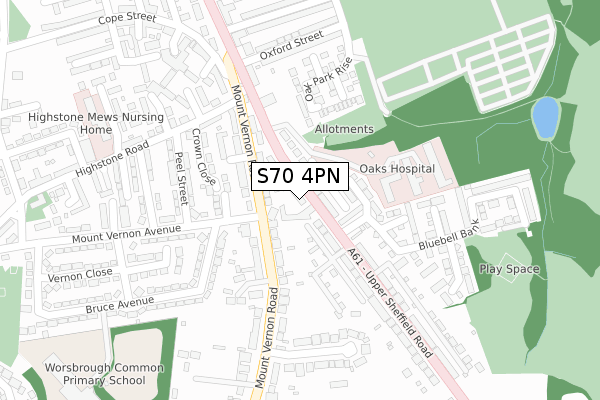 S70 4PN map - large scale - OS Open Zoomstack (Ordnance Survey) S70 4PN map - large scale - OS Open Zoomstack (Ordnance Survey)