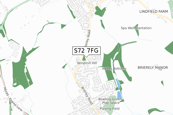 S72 7FG map - small scale - OS Open Zoomstack (Ordnance Survey) S72 7FG map - small scale - OS Open Zoomstack (Ordnance Survey)