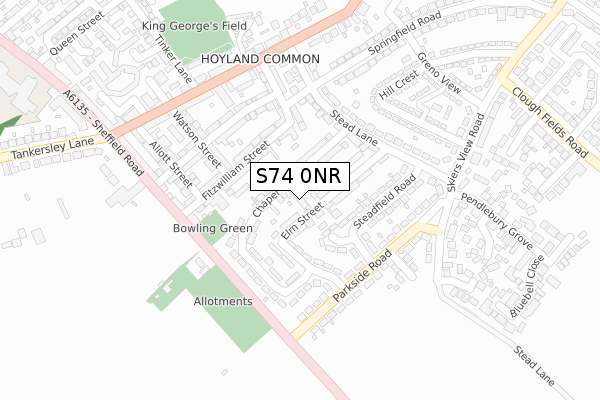 S74 0NR map - large scale - OS Open Zoomstack (Ordnance Survey) S74 0NR map - large scale - OS Open Zoomstack (Ordnance Survey)