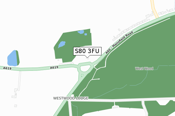 S80 3FU map - large scale - OS Open Zoomstack (Ordnance Survey)