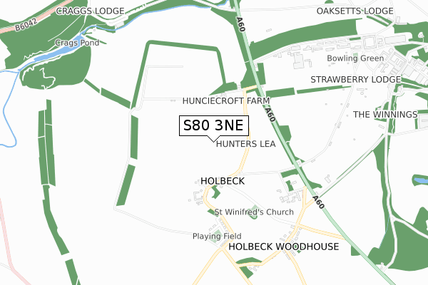 S80 3NE map - small scale - OS Open Zoomstack (Ordnance Survey) S80 3NE map - small scale - OS Open Zoomstack (Ordnance Survey)
