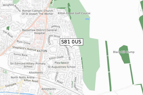 S81 0US map - small scale - OS Open Zoomstack (Ordnance Survey)