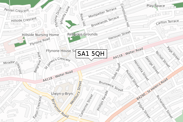 SA1 5QH map - large scale - OS Open Zoomstack (Ordnance Survey) SA1 5QH map - large scale - OS Open Zoomstack (Ordnance Survey)