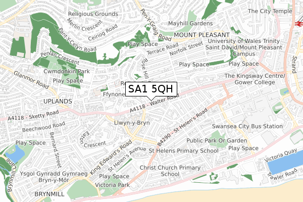 SA1 5QH map - small scale - OS Open Zoomstack (Ordnance Survey) SA1 5QH map - small scale - OS Open Zoomstack (Ordnance Survey)