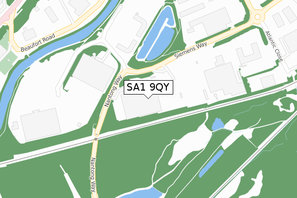 SA1 9QY map - large scale - OS Open Zoomstack (Ordnance Survey) SA1 9QY map - large scale - OS Open Zoomstack (Ordnance Survey)