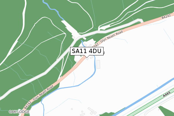 SA11 4DU map - large scale - OS Open Zoomstack (Ordnance Survey) SA11 4DU map - large scale - OS Open Zoomstack (Ordnance Survey)