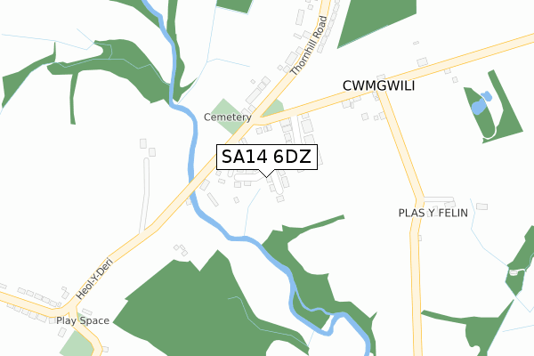 SA14 6DZ map - large scale - OS Open Zoomstack (Ordnance Survey) SA14 6DZ map - large scale - OS Open Zoomstack (Ordnance Survey)
