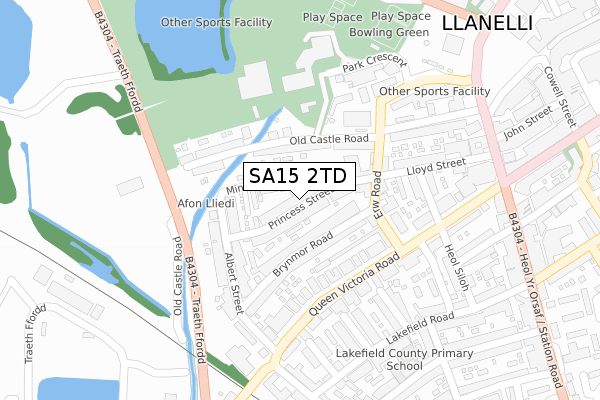 SA15 2TD map - large scale - OS Open Zoomstack (Ordnance Survey) SA15 2TD map - large scale - OS Open Zoomstack (Ordnance Survey)