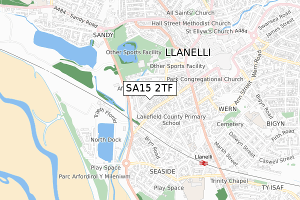 SA15 2TF map - small scale - OS Open Zoomstack (Ordnance Survey) SA15 2TF map - small scale - OS Open Zoomstack (Ordnance Survey)