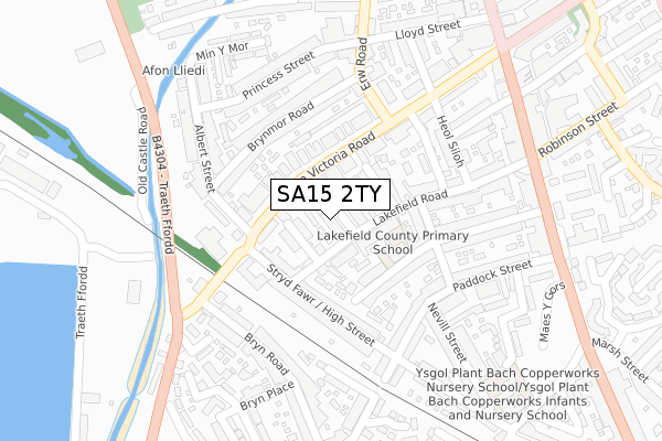 SA15 2TY map - large scale - OS Open Zoomstack (Ordnance Survey) SA15 2TY map - large scale - OS Open Zoomstack (Ordnance Survey)