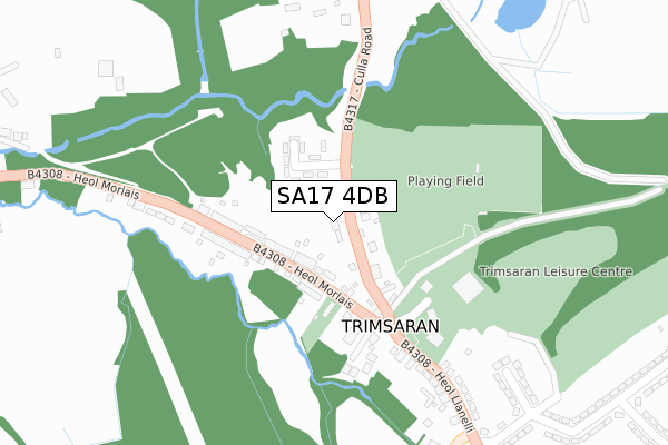 SA17 4DB map - large scale - OS Open Zoomstack (Ordnance Survey)