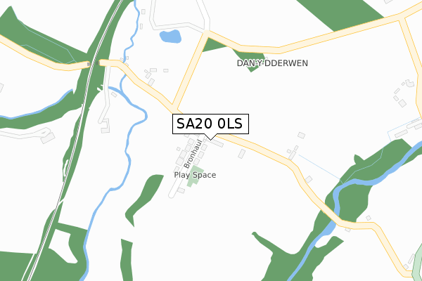 SA20 0LS map - large scale - OS Open Zoomstack (Ordnance Survey) SA20 0LS map - large scale - OS Open Zoomstack (Ordnance Survey)
