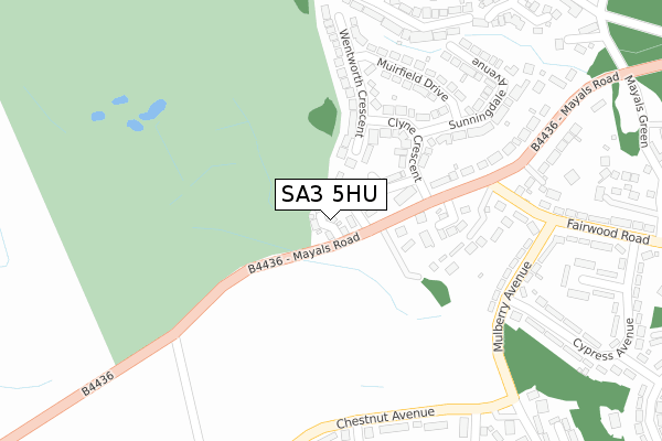 SA3 5HU map - large scale - OS Open Zoomstack (Ordnance Survey) SA3 5HU map - large scale - OS Open Zoomstack (Ordnance Survey)