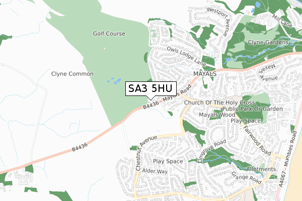 SA3 5HU map - small scale - OS Open Zoomstack (Ordnance Survey) SA3 5HU map - small scale - OS Open Zoomstack (Ordnance Survey)