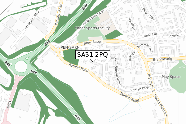 SA31 2PQ map - large scale - OS Open Zoomstack (Ordnance Survey)