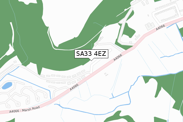SA33 4EZ map - large scale - OS Open Zoomstack (Ordnance Survey)