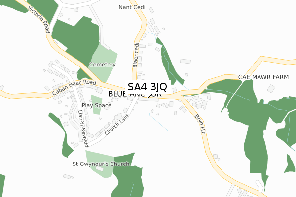 SA4 3JQ map - large scale - OS Open Zoomstack (Ordnance Survey)