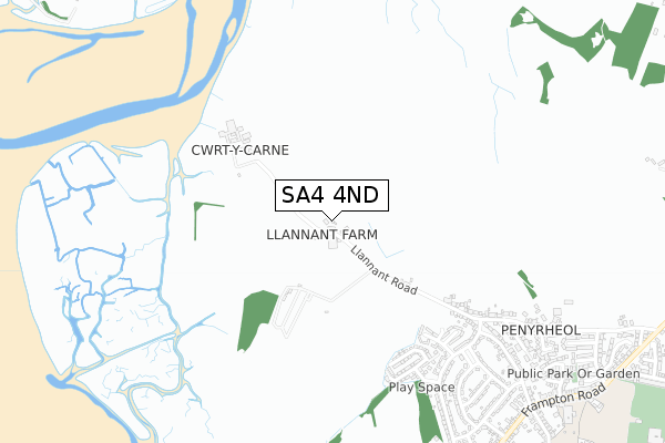 SA4 4ND map - small scale - OS Open Zoomstack (Ordnance Survey) SA4 4ND map - small scale - OS Open Zoomstack (Ordnance Survey)