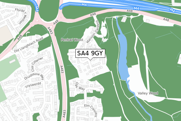 SA4 9GY map - large scale - OS Open Zoomstack (Ordnance Survey) SA4 9GY map - large scale - OS Open Zoomstack (Ordnance Survey)