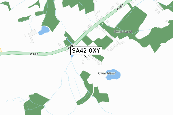 SA42 0XY map - large scale - OS Open Zoomstack (Ordnance Survey)