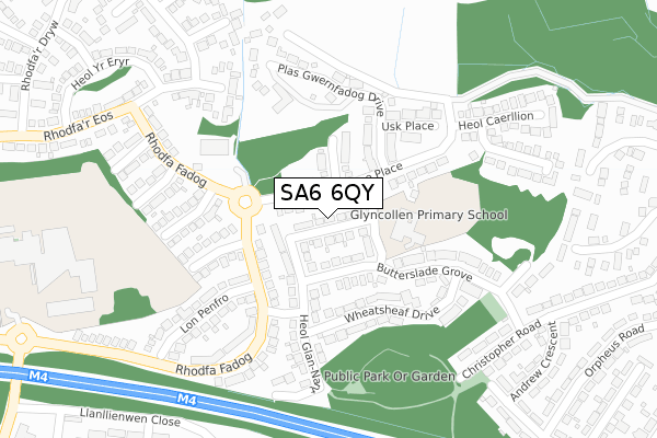 SA6 6QY map - large scale - OS Open Zoomstack (Ordnance Survey)