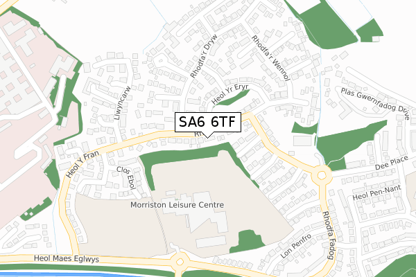 SA6 6TF map - large scale - OS Open Zoomstack (Ordnance Survey)