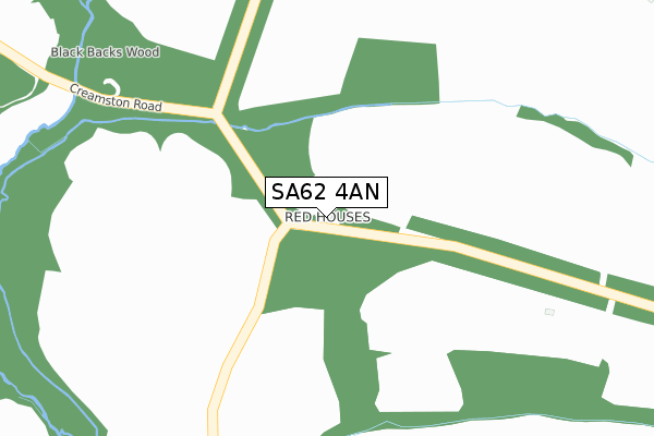 SA62 4AN map - large scale - OS Open Zoomstack (Ordnance Survey)