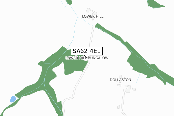 SA62 4EL map - large scale - OS Open Zoomstack (Ordnance Survey)