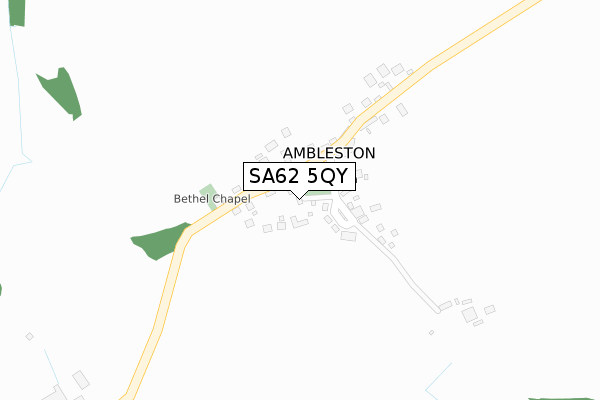 SA62 5QY map - large scale - OS Open Zoomstack (Ordnance Survey)