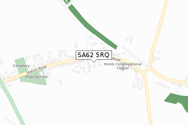 SA62 5RQ map - large scale - OS Open Zoomstack (Ordnance Survey)