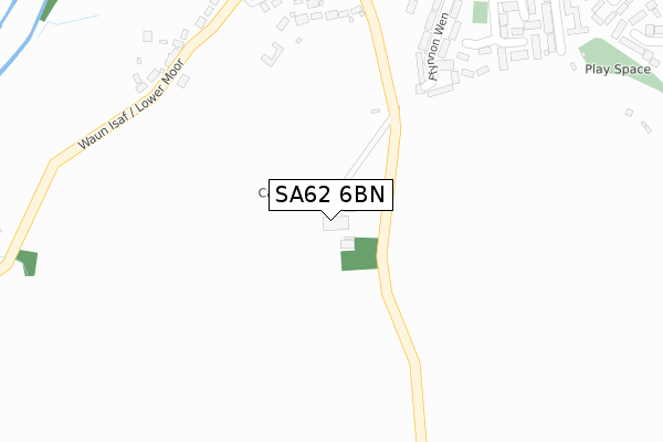 SA62 6BN map - large scale - OS Open Zoomstack (Ordnance Survey)