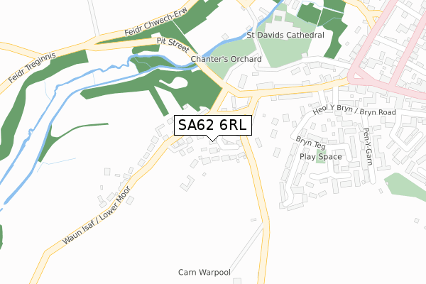 SA62 6RL map - large scale - OS Open Zoomstack (Ordnance Survey)