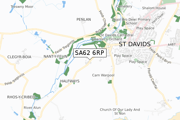 SA62 6RP map - small scale - OS Open Zoomstack (Ordnance Survey)