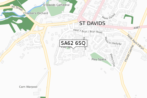 SA62 6SQ map - large scale - OS Open Zoomstack (Ordnance Survey)