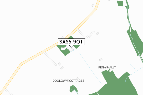 SA65 9QT map - large scale - OS Open Zoomstack (Ordnance Survey)