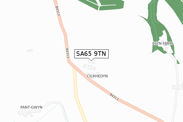 SA65 9TN map - large scale - OS Open Zoomstack (Ordnance Survey)