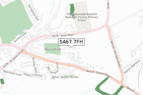 SA67 7FH map - large scale - OS Open Zoomstack (Ordnance Survey) SA67 7FH map - large scale - OS Open Zoomstack (Ordnance Survey)