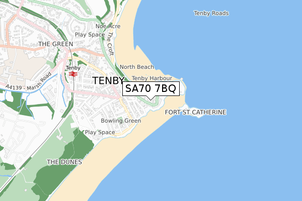 SA70 7BQ map - small scale - OS Open Zoomstack (Ordnance Survey) SA70 7BQ map - small scale - OS Open Zoomstack (Ordnance Survey)