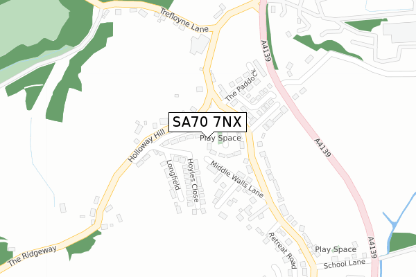 SA70 7NX map - large scale - OS Open Zoomstack (Ordnance Survey) SA70 7NX map - large scale - OS Open Zoomstack (Ordnance Survey)