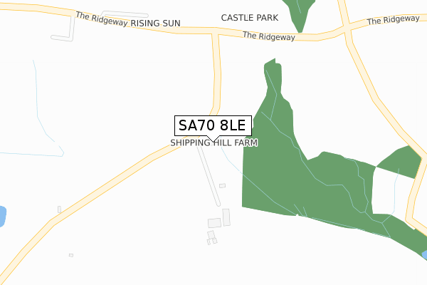 SA70 8LE map - large scale - OS Open Zoomstack (Ordnance Survey)