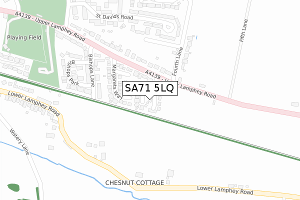 SA71 5LQ map - large scale - OS Open Zoomstack (Ordnance Survey)