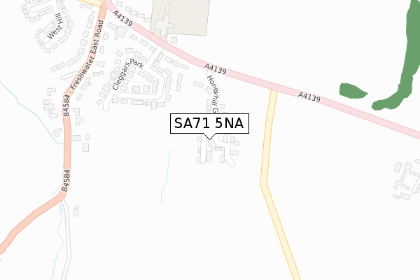 SA71 5NA map - large scale - OS Open Zoomstack (Ordnance Survey)