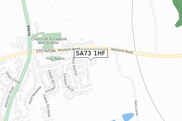 SA73 1HF map - large scale - OS Open Zoomstack (Ordnance Survey) SA73 1HF map - large scale - OS Open Zoomstack (Ordnance Survey)