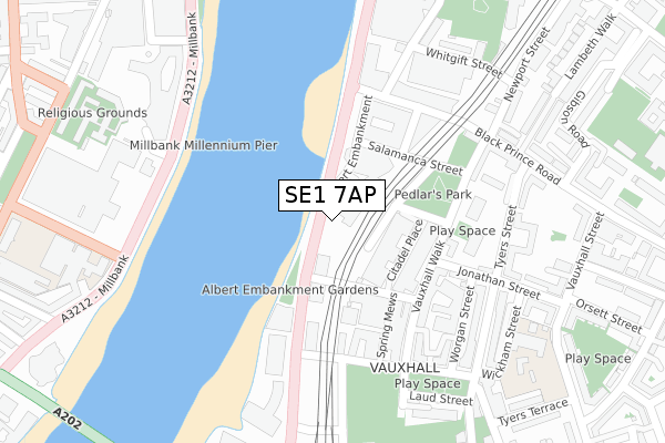 SE1 7AP map - large scale - OS Open Zoomstack (Ordnance Survey) SE1 7AP map - large scale - OS Open Zoomstack (Ordnance Survey)