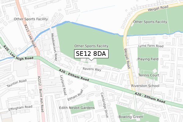SE12 8DA map - large scale - OS Open Zoomstack (Ordnance Survey) SE12 8DA map - large scale - OS Open Zoomstack (Ordnance Survey)
