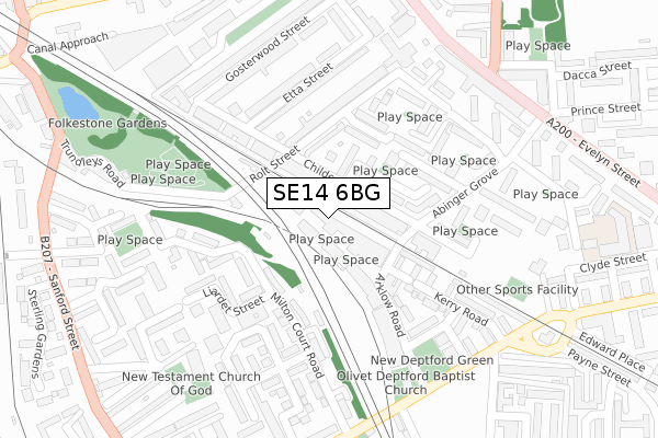 SE14 6BG map - large scale - OS Open Zoomstack (Ordnance Survey) SE14 6BG map - large scale - OS Open Zoomstack (Ordnance Survey)